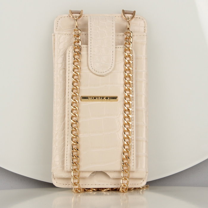 Zoozie Bags Bolso Cruzado de Piel para Teléfono con Monedero y Tarjetero Beige Zoozie Bags Bolso Cruzado de Piel para Teléfono con Monedero y Tarjetero Beige